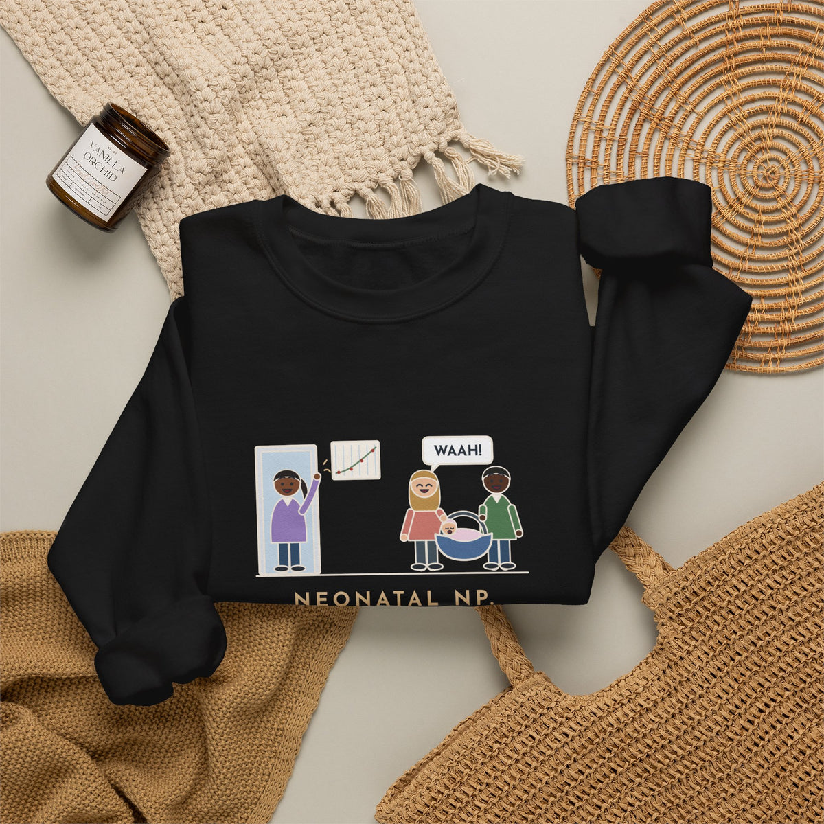 Neonatal Nurse Practitioner Sweatshirt, Born at Two Pounds Four Ounces, Went Home at Five Pounds and Loud, Funny Going-Home Day Crewneck