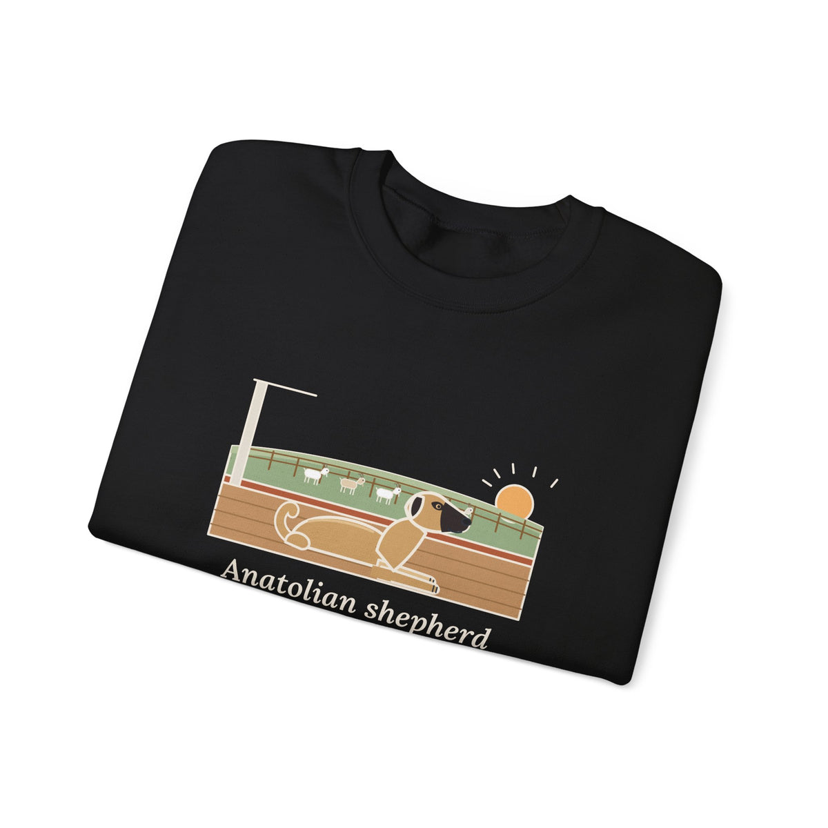 Anatolian Shepherd Crewneck Sweatshirt - Farm Dog Porch Watch Until Sunrise