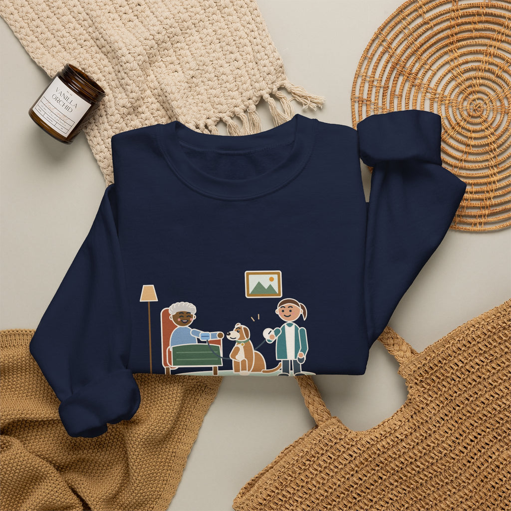 At-Home Care Nurse Crewneck Sweatshirt - The Dog Sat In on Every Vitals Check
