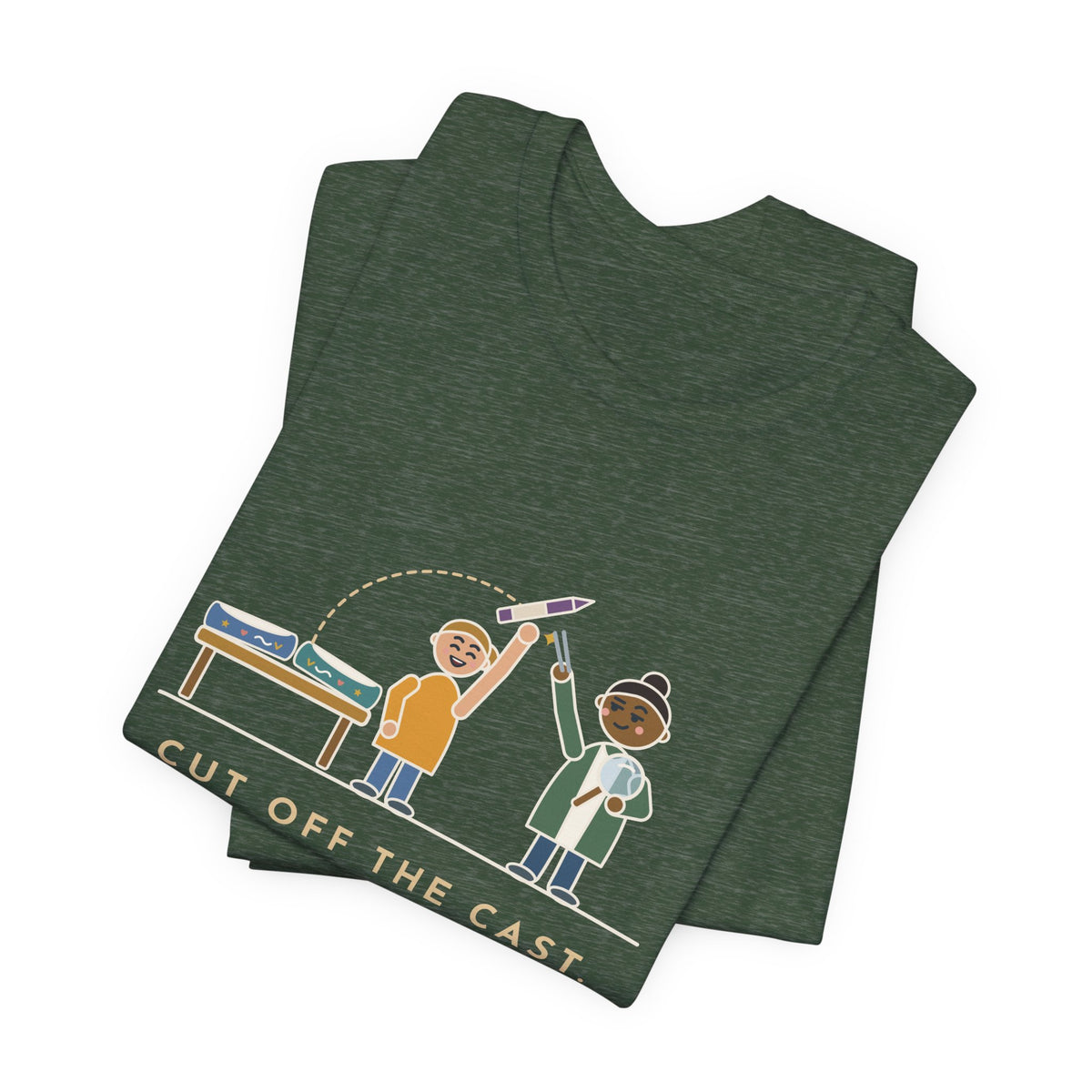 Cast Clinic Nurse T-Shirt - Cut Off the Cast, Found a Missing Crayon Inside Ortho Nurse Tee