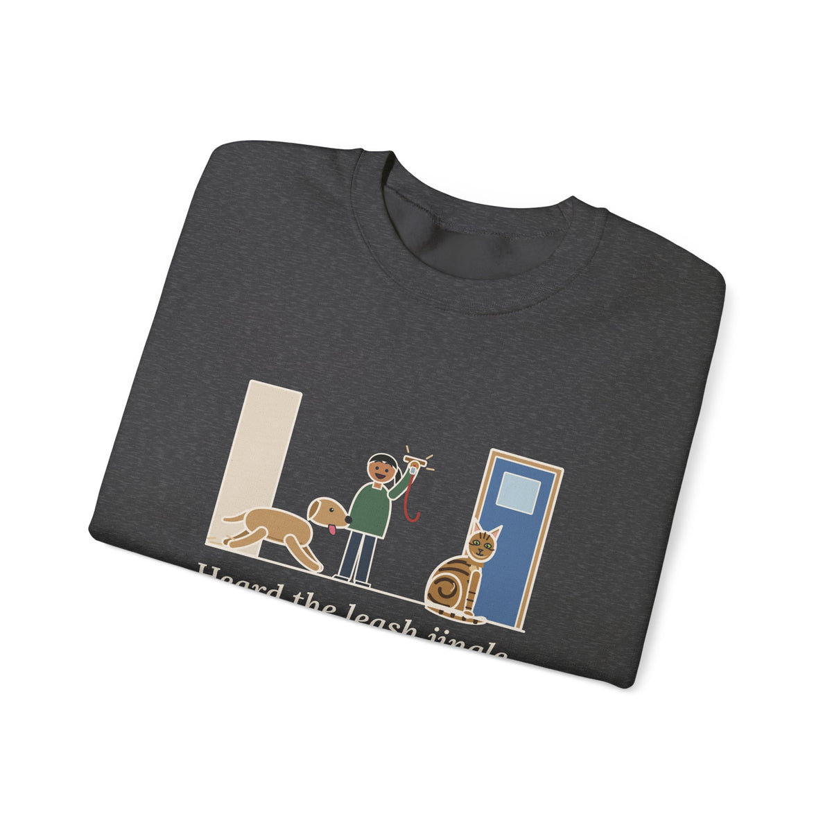 Sokoke Cat Crewneck Sweatshirt - First to the Door When the Leash Comes Out