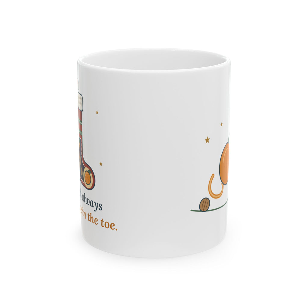 Christmas Stocking-Stuffer Mug - There's Always an Orange in the Toe Family Tradition Coffee Mug