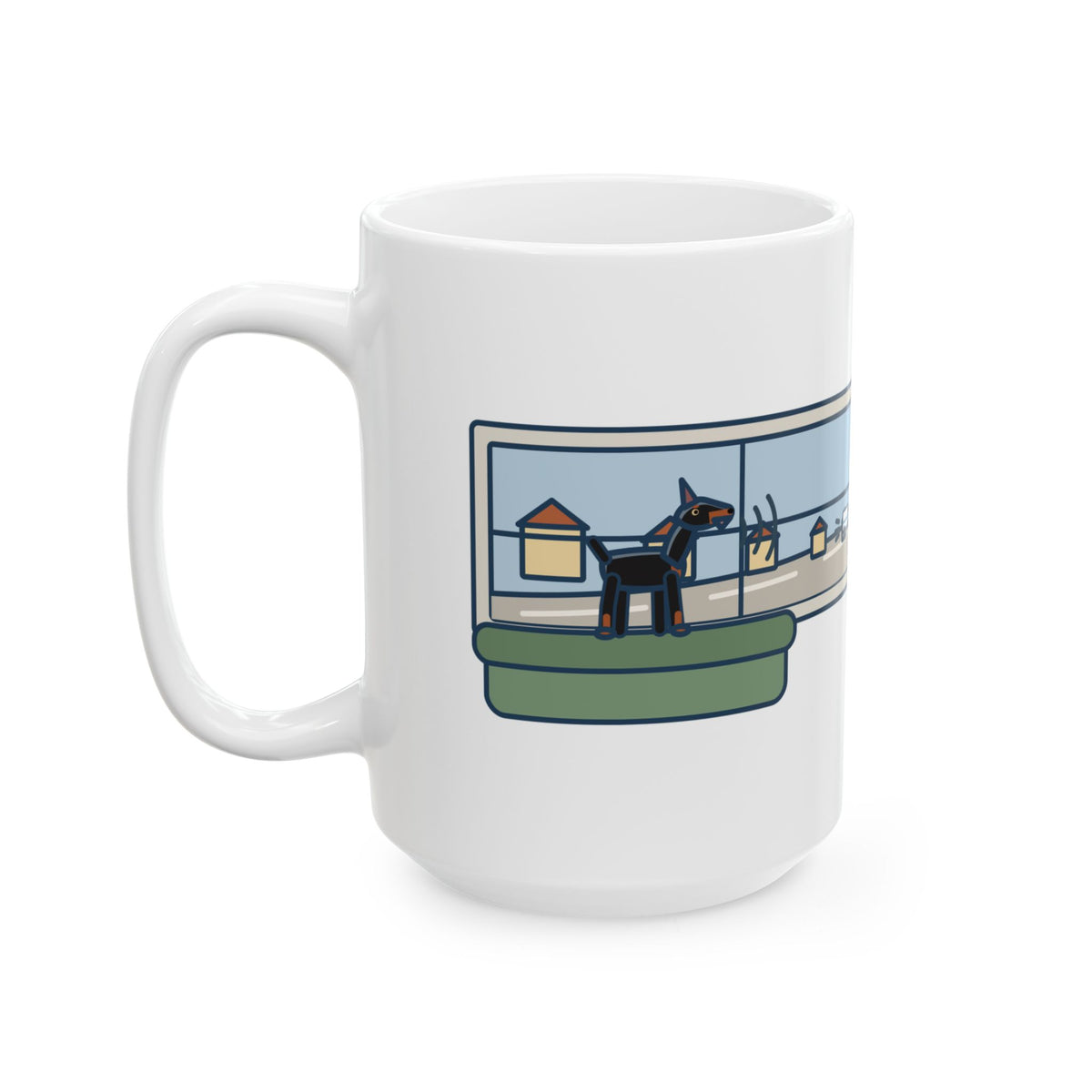 Large Miniature Pinscher Mug 15oz - Barked the Mail Truck Down the Street