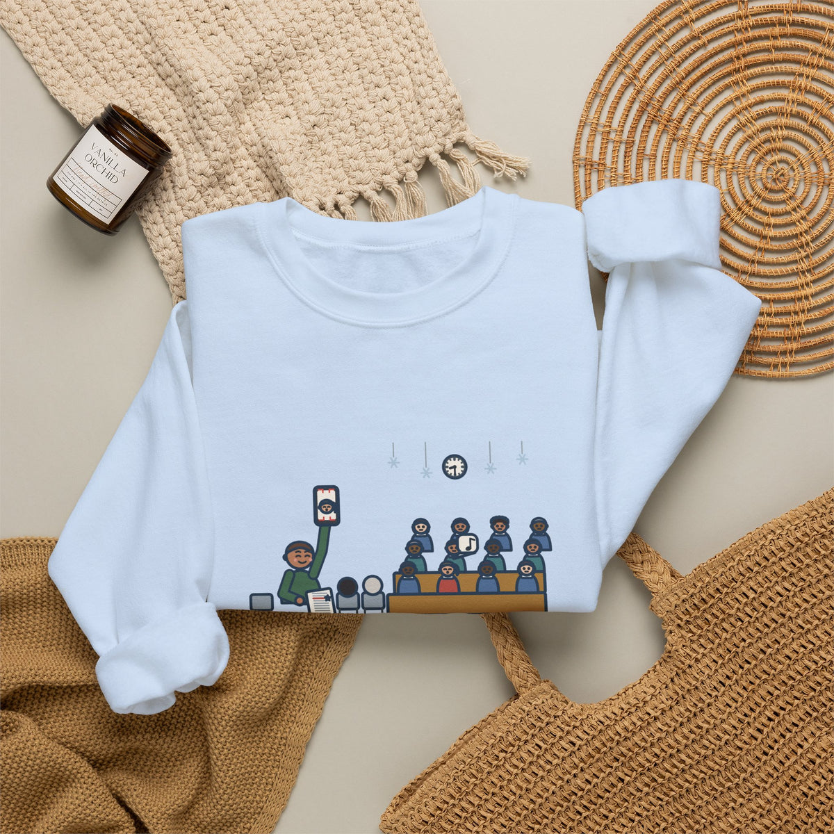 Winter Concert Sweatshirt, Sat for Ninety Minutes, My Kid Sang One Line in the Third Song, Funny Concert Night Crewneck