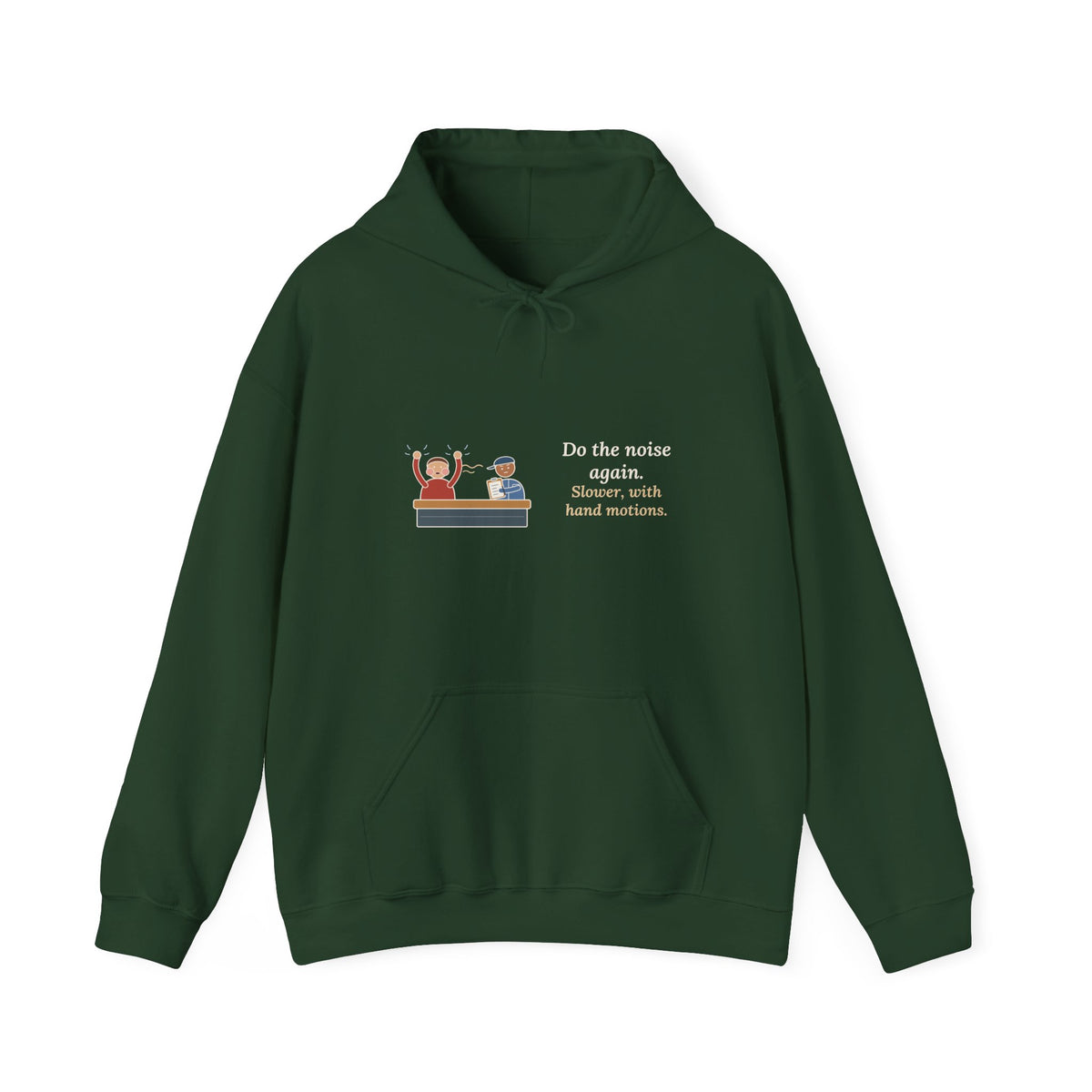Auto Mechanic Hoodie - Do the Noise Again. Slower, With Hand Motions. Garage Hooded Sweatshirt