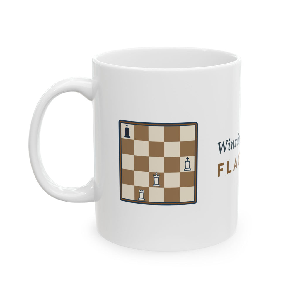 Chess Coffee Mug - Winning Position. Flag Fell. Blitz Player Gift Mug