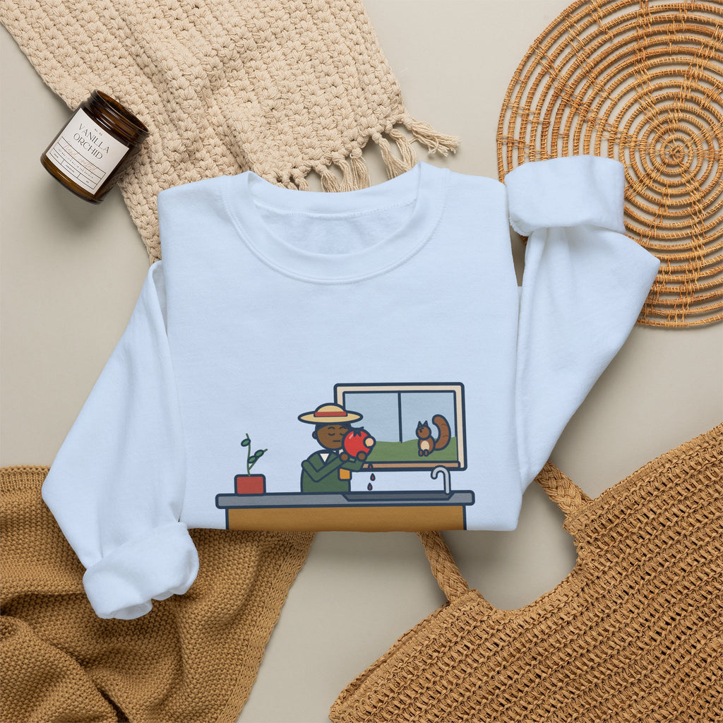 Saved One Tomato From the Squirrels Sweatshirt, Funny Gardener Crewneck with Sink Tomato