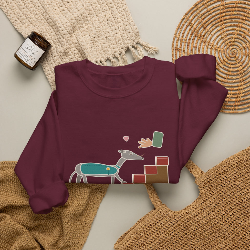 Greyhound Crewneck Sweatshirt - Retired Racer. Stairs Are the New Event. Adopter Gift