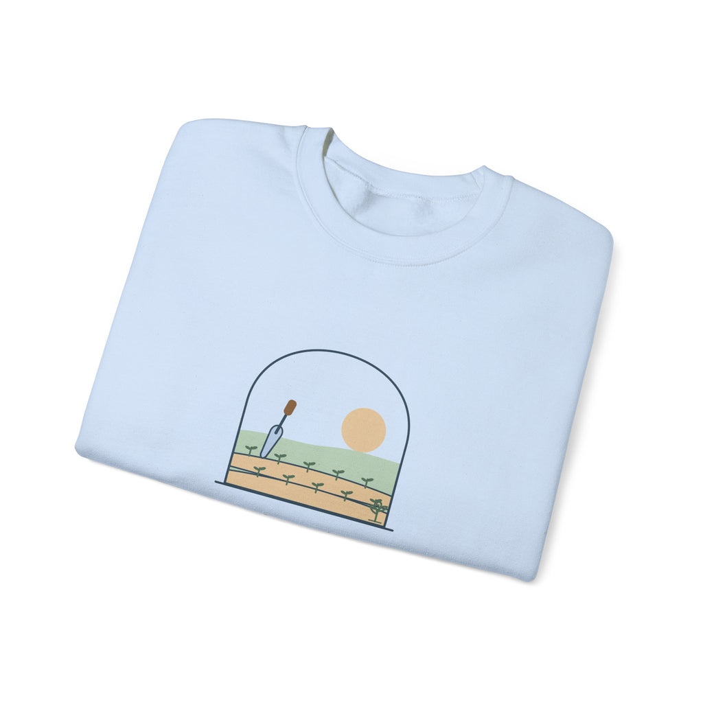 Gardening Crewneck Sweatshirt for Gardeners - Here for the Dirt and the Quiet