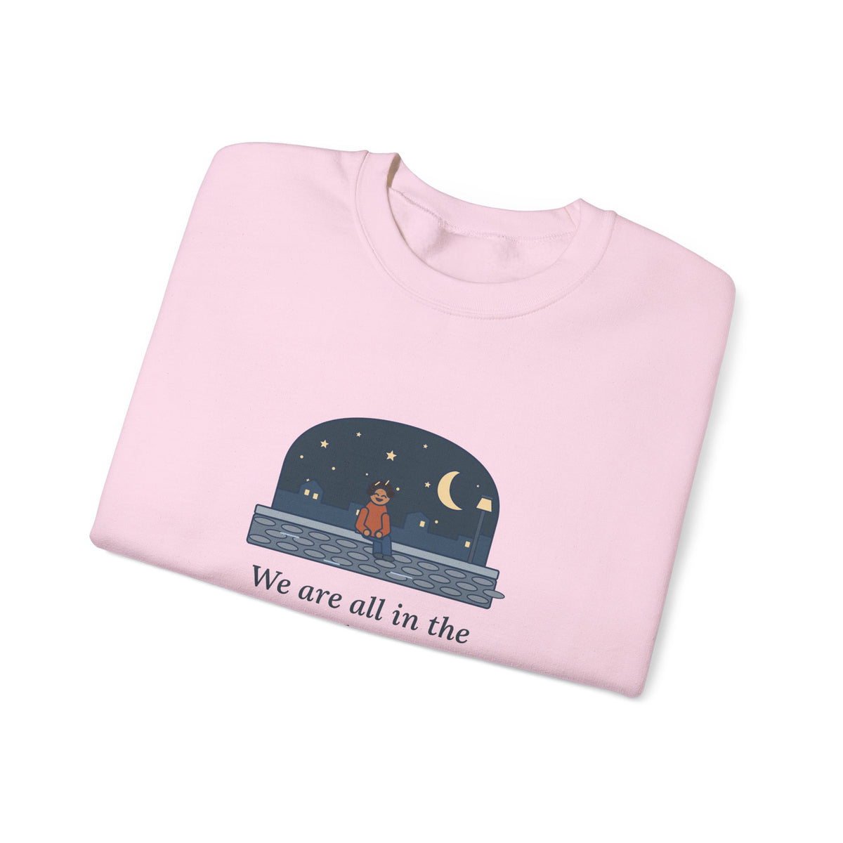 Some of Us Are Looking at the Stars Sweatshirt, Literary Oscar Wilde Quote Crewneck with Stargazer Curb