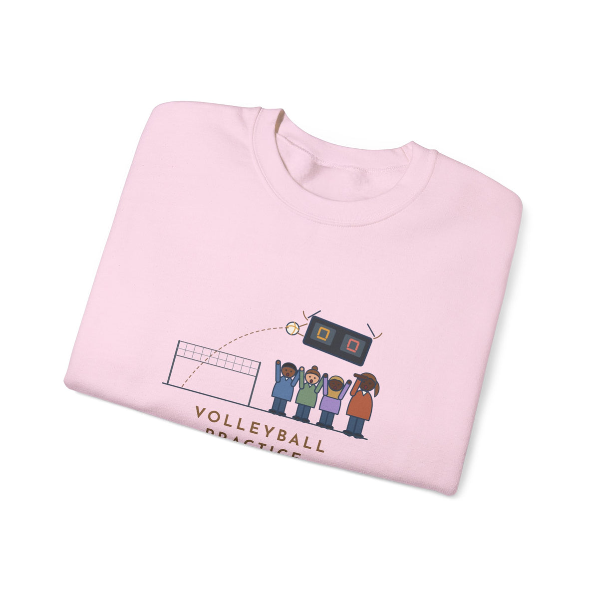 Volleyball Coach Sweatshirt, Forty Serves at Practice, The Best One Hit the Scoreboard, Funny Gym Practice Crewneck