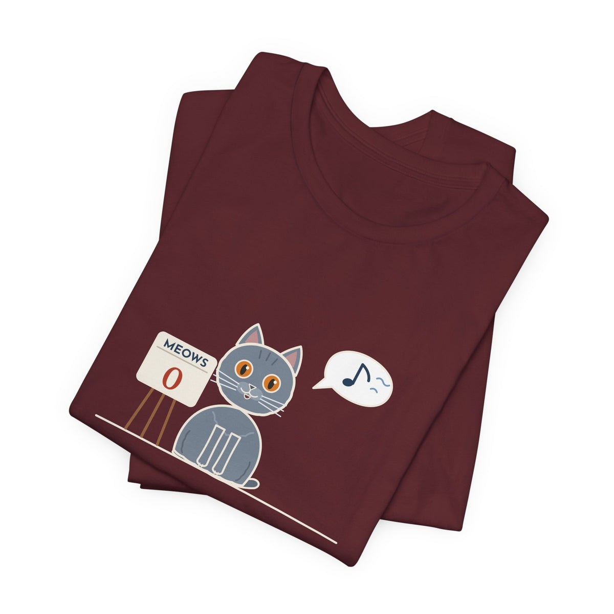 Chartreux Cat T-Shirt - Chirps Hello, Zero Meows Since Kittenhood Quiet Cat Tee
