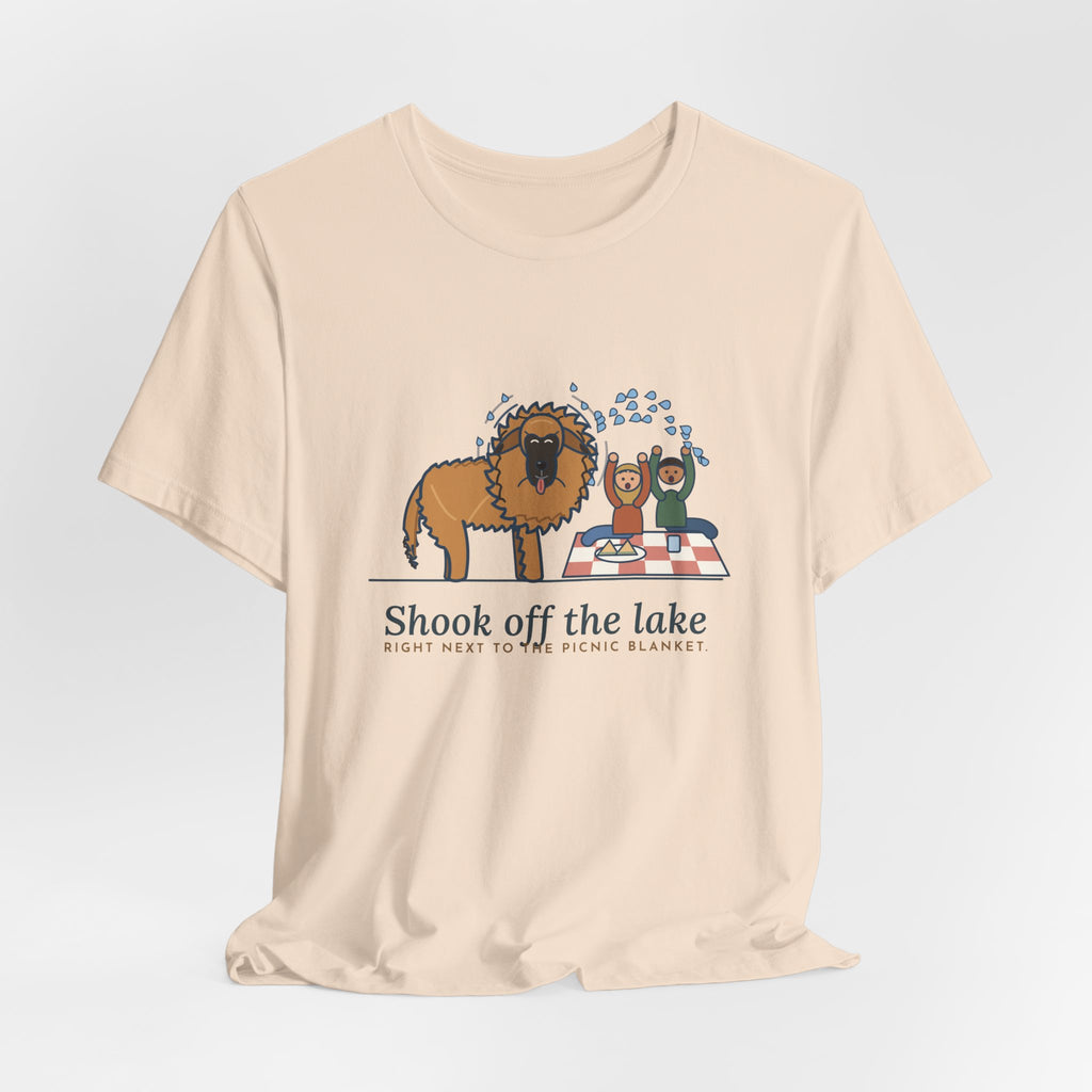 Leonberger T-Shirt - Shook Off the Lake Right Next to the Picnic Blanket
