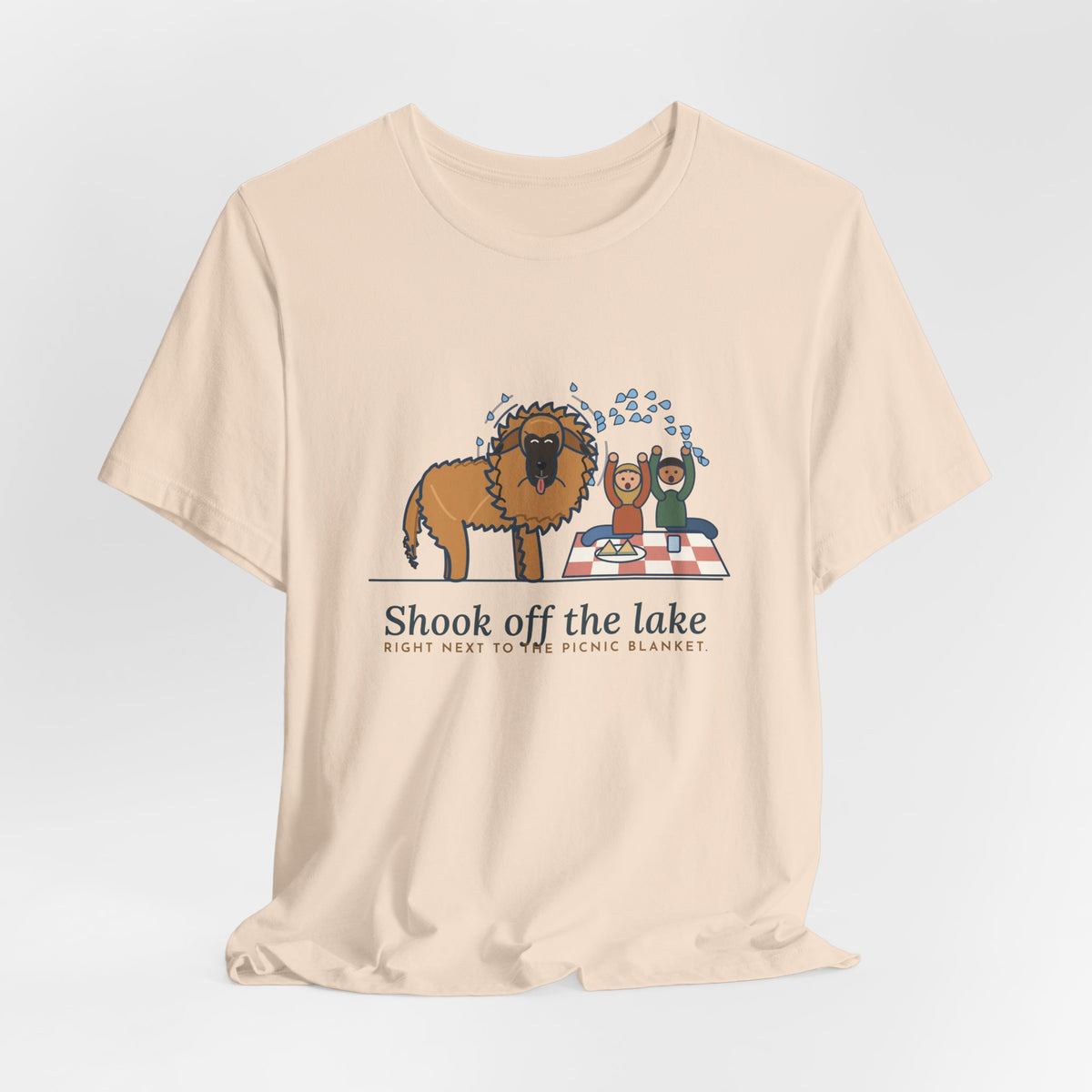 Leonberger T-Shirt - Shook Off the Lake Right Next to the Picnic Blanket