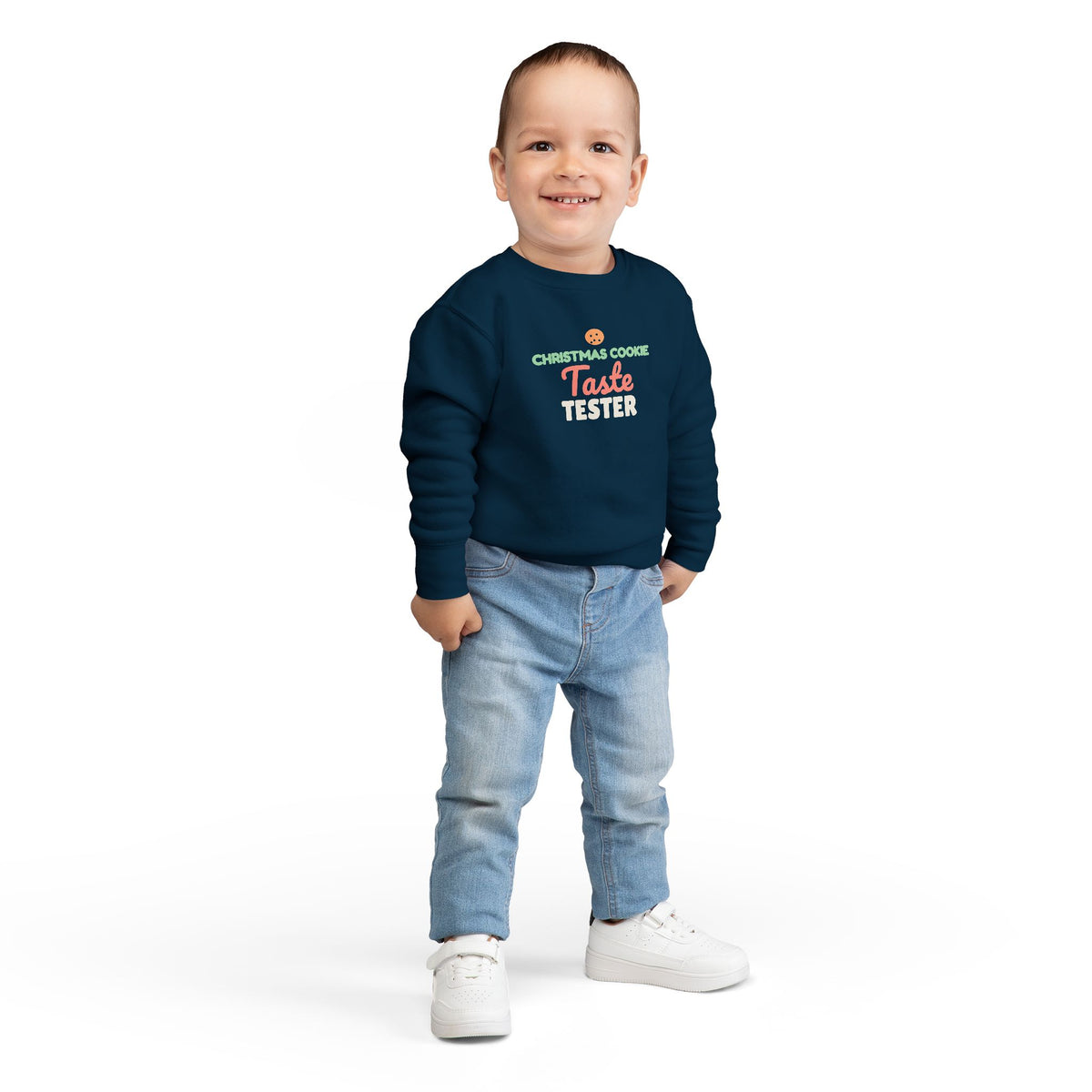 Christmas Cookie Taste Tester Toddler Sweatshirt, Holiday Crewneck