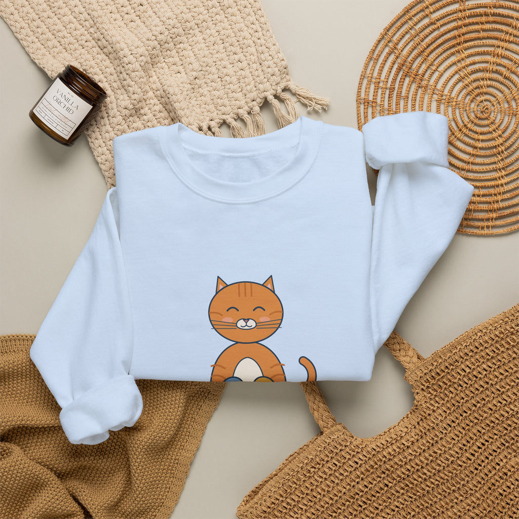 Polydactyl Cat Crewneck Sweatshirt - Born With Mittens Extra Toes Cat Gift