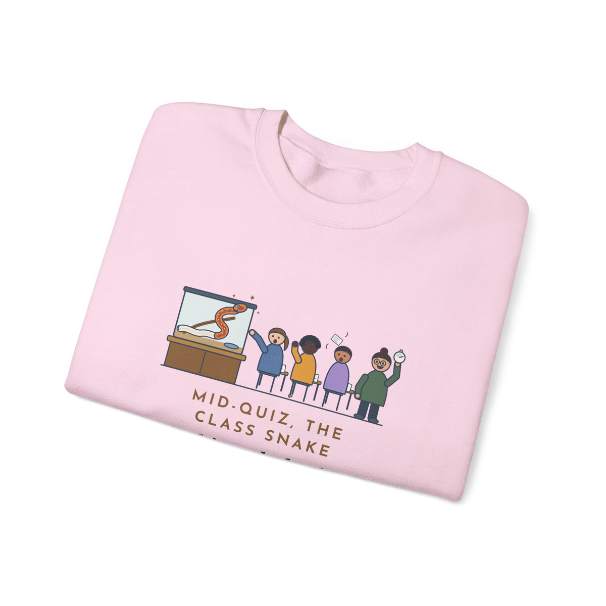 Zoology Teacher Crewneck Sweatshirt - Class Snake Shed During the Quiz