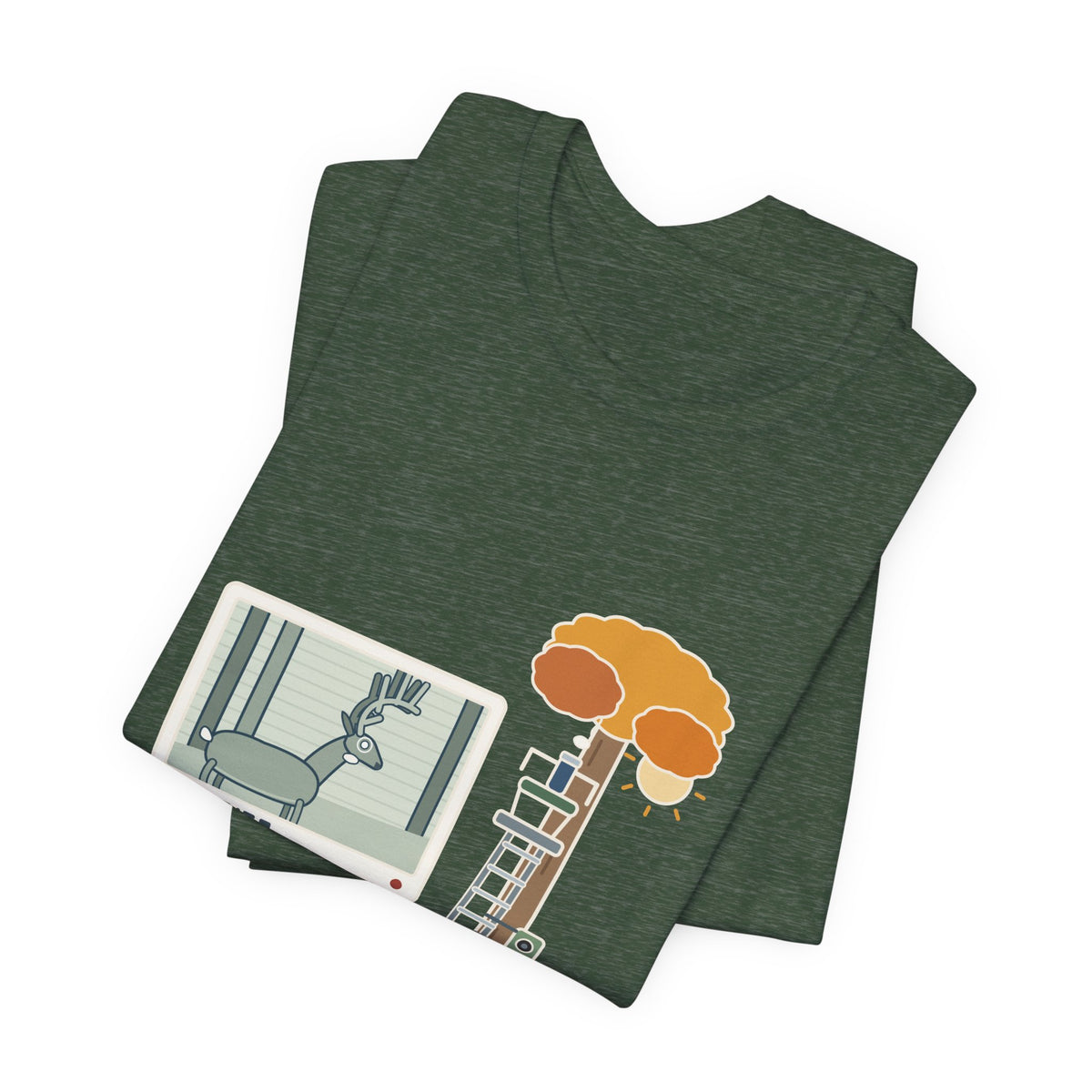 Deer Hunting T-Shirt - The Buck Only Shows Up on the Trail Cam. Funny Hunter Tee
