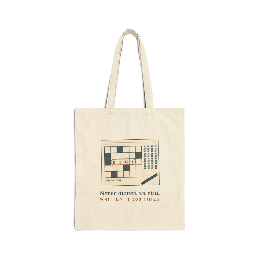 Crossword Puzzles Tote Bag - Never Owned an Etui. Written It 200 Times. Word Nerd Tote