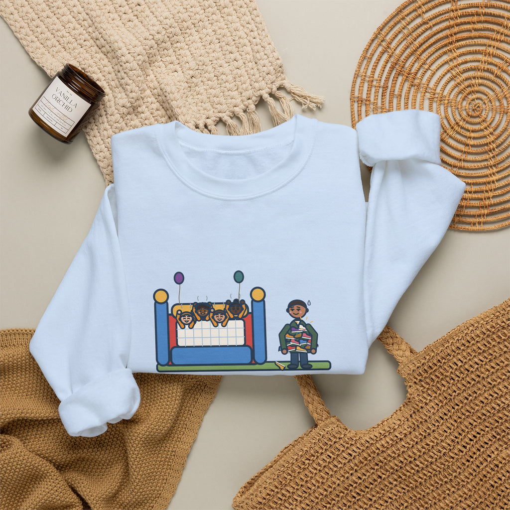 Birthday Party Sweatshirt, Sixteen Kids, One Bounce House, and I Held Every Shoe, Funny Backyard Party Crewneck
