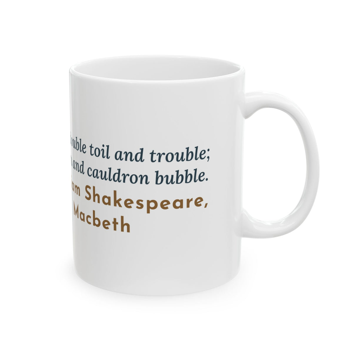 Double, Double Toil and Trouble Mug, Shakespeare Quote Coffee Mug 11oz, Cauldron Moon