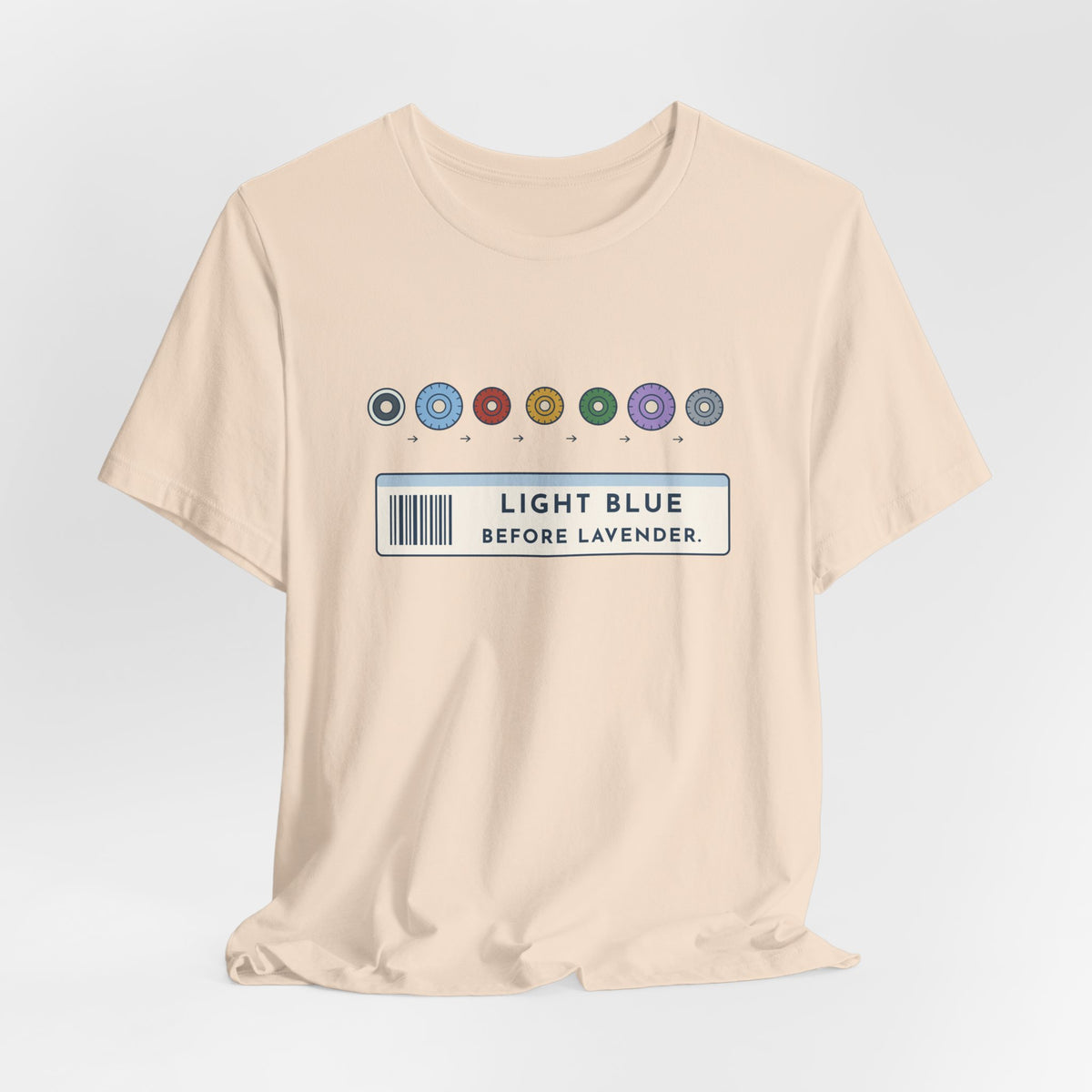Phlebotomist T-Shirt - Light Blue Before Lavender Order of Draw Tee