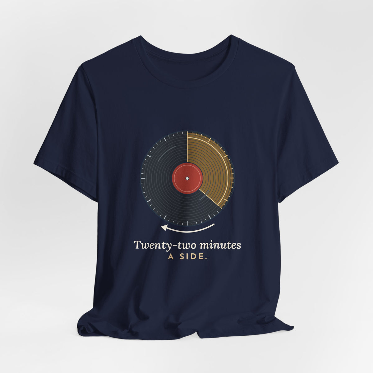 Vinyl Record T-Shirt - Twenty-Two Minutes a Side Record Collector Tee