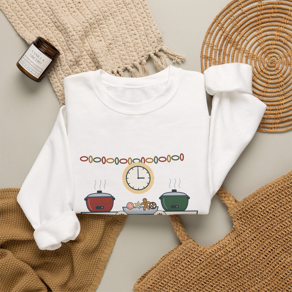 Night Shift Nurse Crewneck Sweatshirt - Holiday Potluck Starts at 0300, Gift for Nurses Working the Holiday Shift
