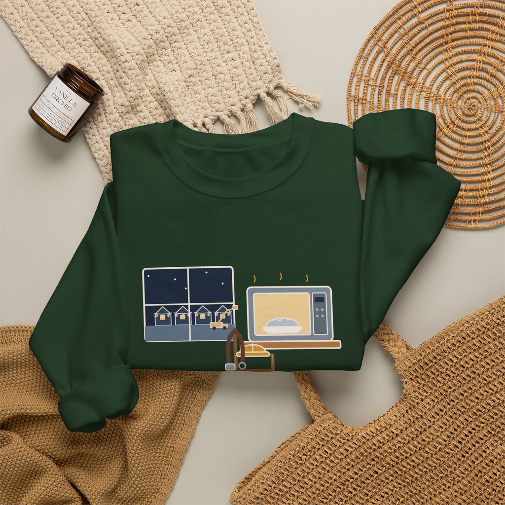 Lineman Crewneck Sweatshirt - Christmas Dinner, Reheated. Your Lights Stayed On.