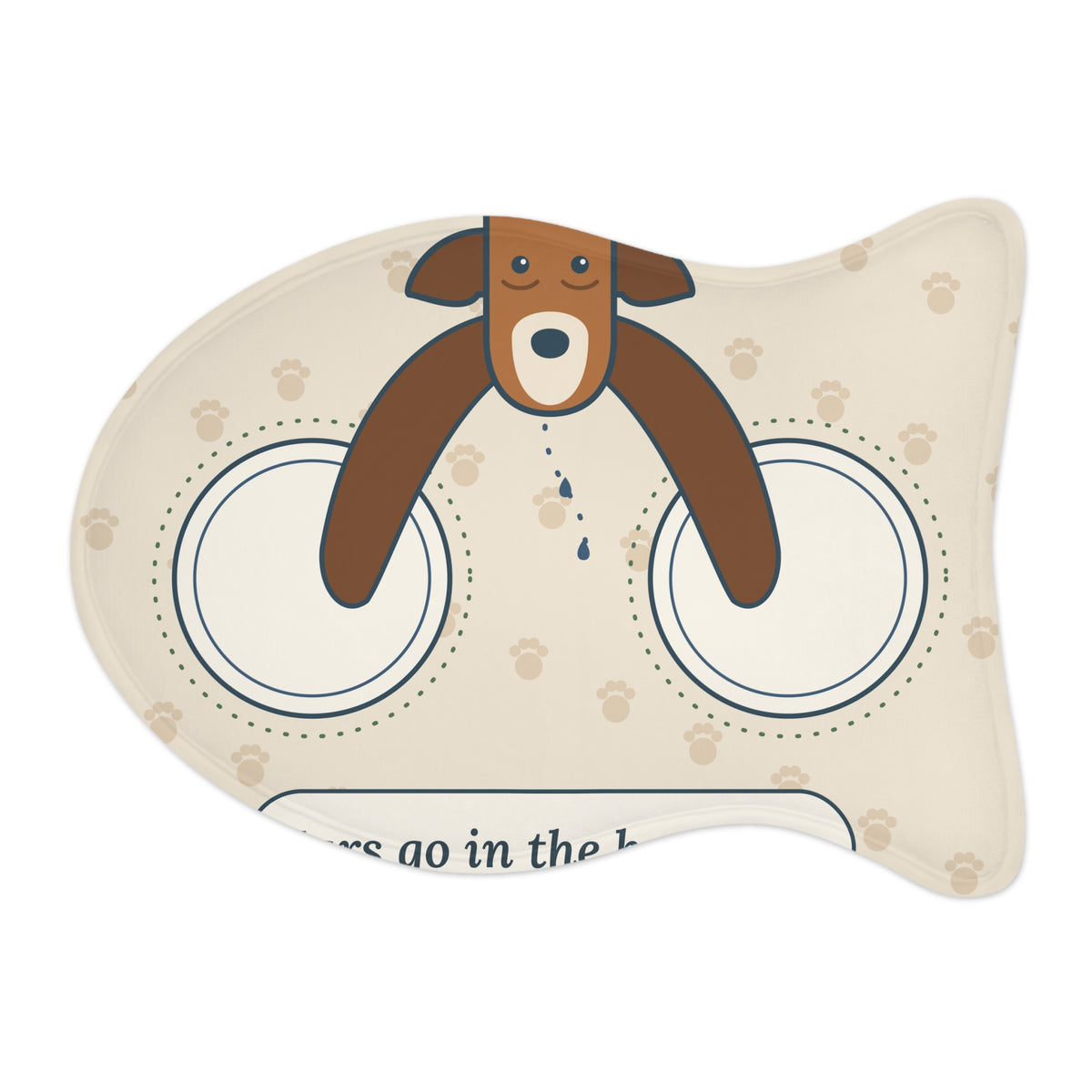 Basset Hound Feeding Mat - Ears Go in the Bowl Too Funny Dog Food Mat