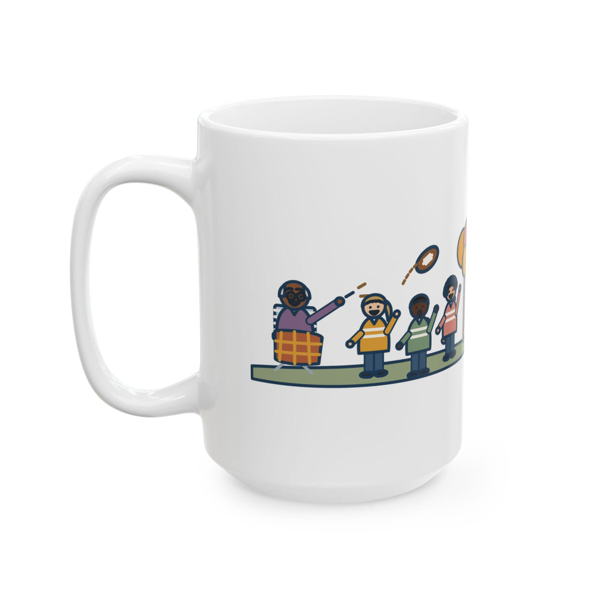 Touch Football in the Yard, Grandpa Called Every Play from a Lawn Chair 15oz Mug, Large Funny Thanksgiving Coffee Mug