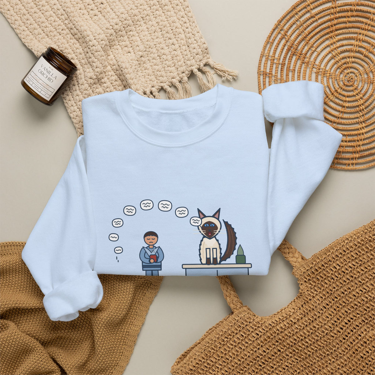 Balinese Cat Crewneck Sweatshirt - The Balinese Replied for Ten Minutes