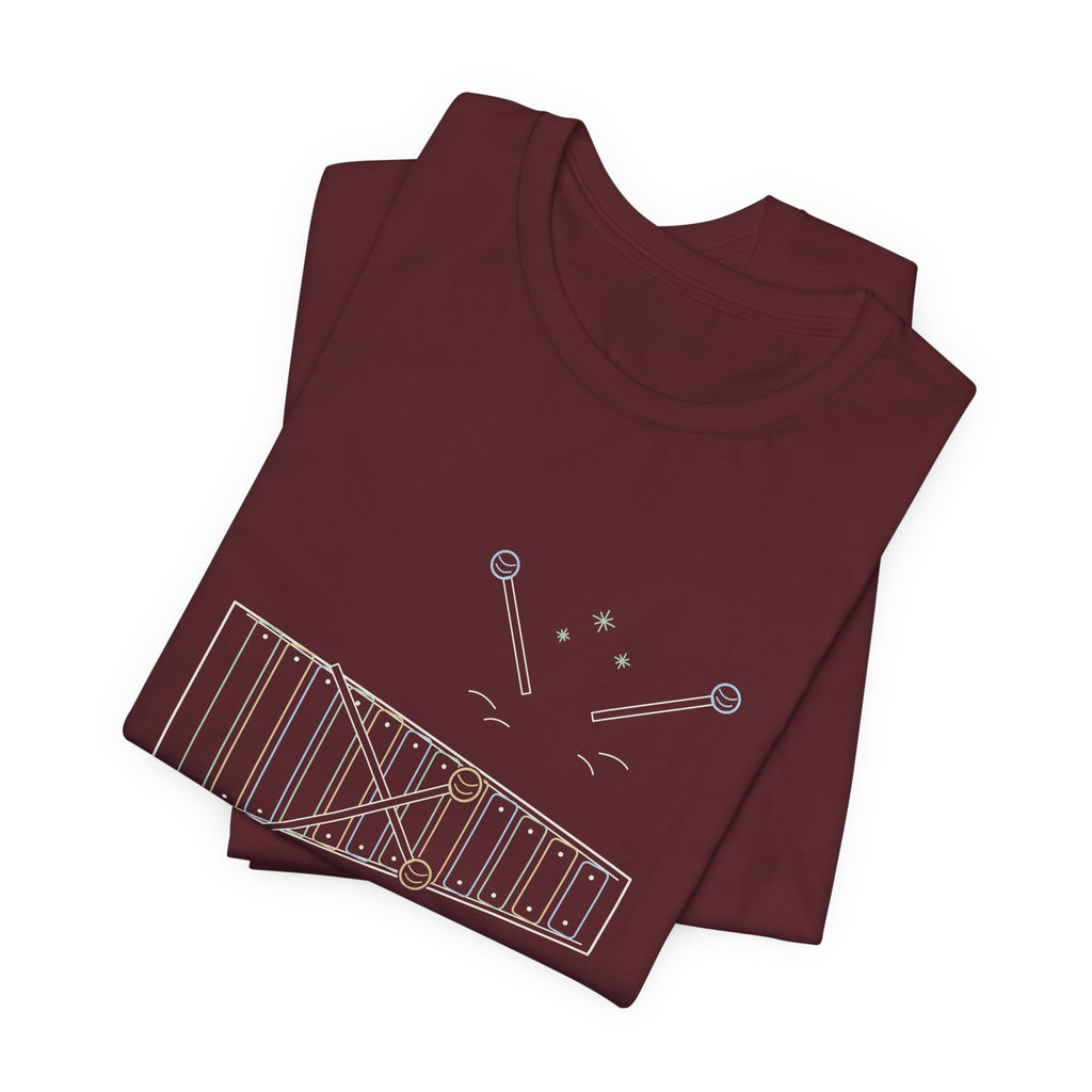 Elementary Music Teacher T-Shirt - Mallets Down, Eyes Up. Xylophone Classroom Tee