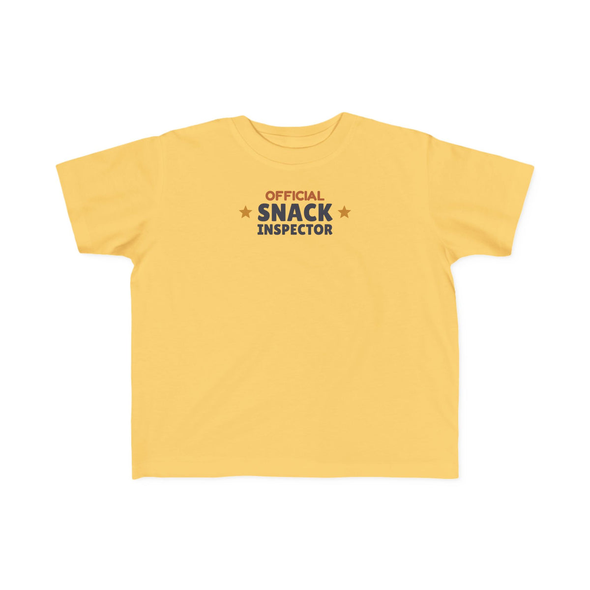 Official Snack Inspector Toddler T-Shirt, Funny Snack Lover Kid Tee