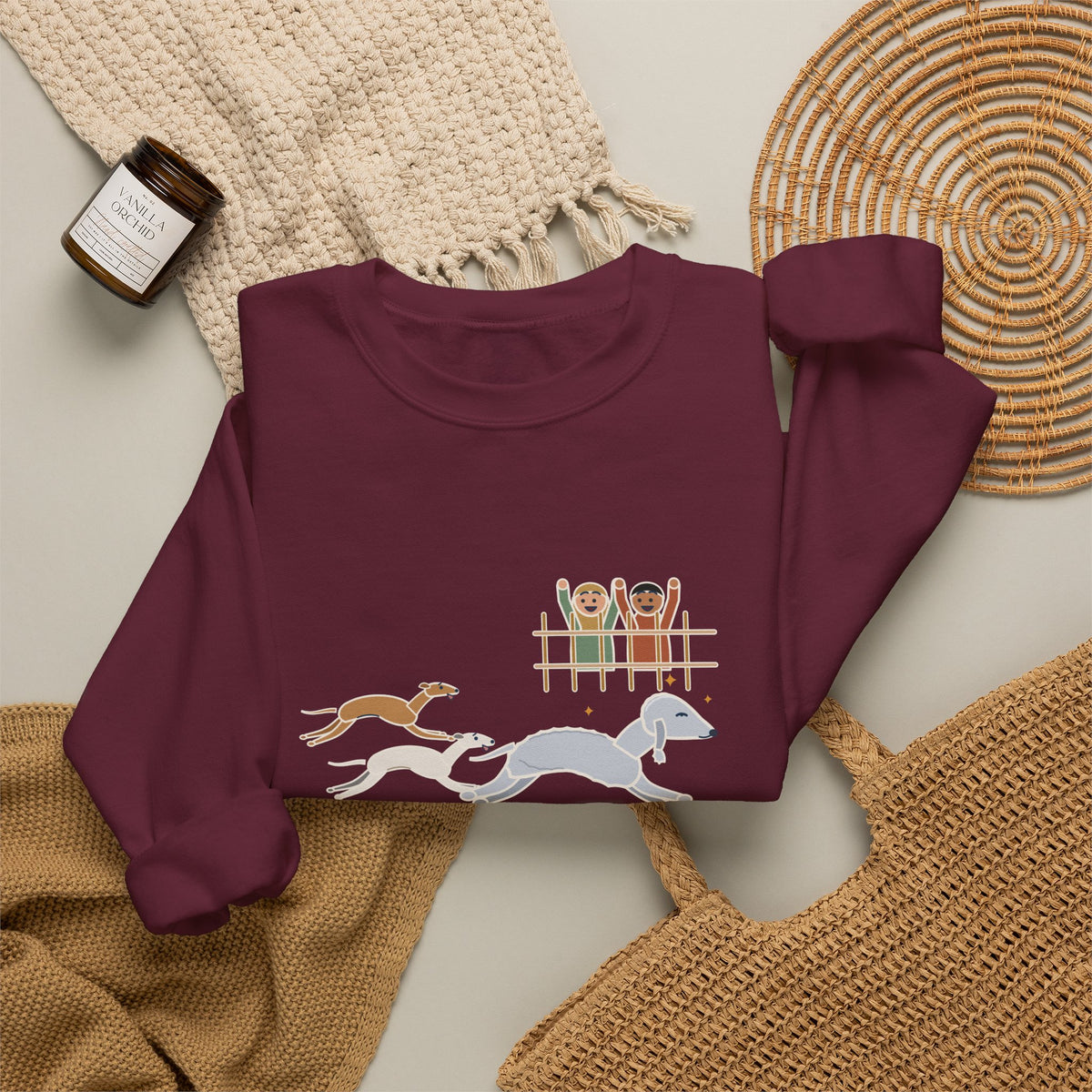 Bedlington Terrier Crewneck Sweatshirt - Outran the Whippets, Still Fluffy