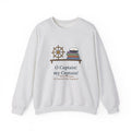 O Captain My Captain Sweatshirt, Teacher Walt Whitman Quote Crewneck with Captain's Desk