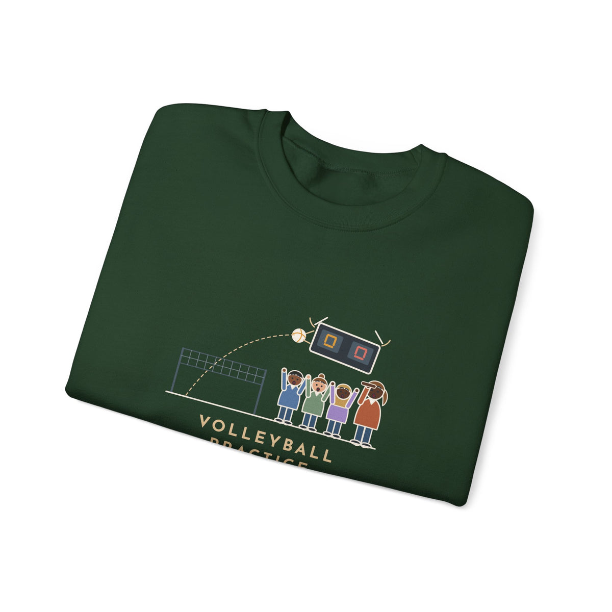 Volleyball Coach Sweatshirt, Forty Serves at Practice, The Best One Hit the Scoreboard, Funny Gym Practice Crewneck