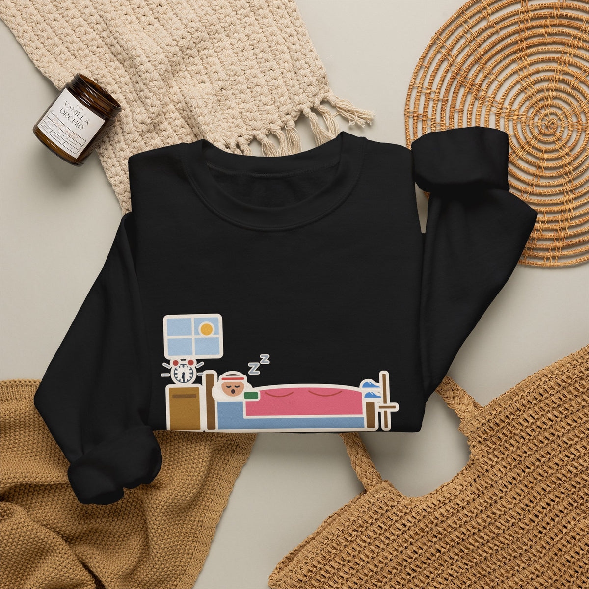 Workout Sweatshirt, Set Out My Clothes the Night Before, Slept in Them, Funny Morning Bedroom Crewneck