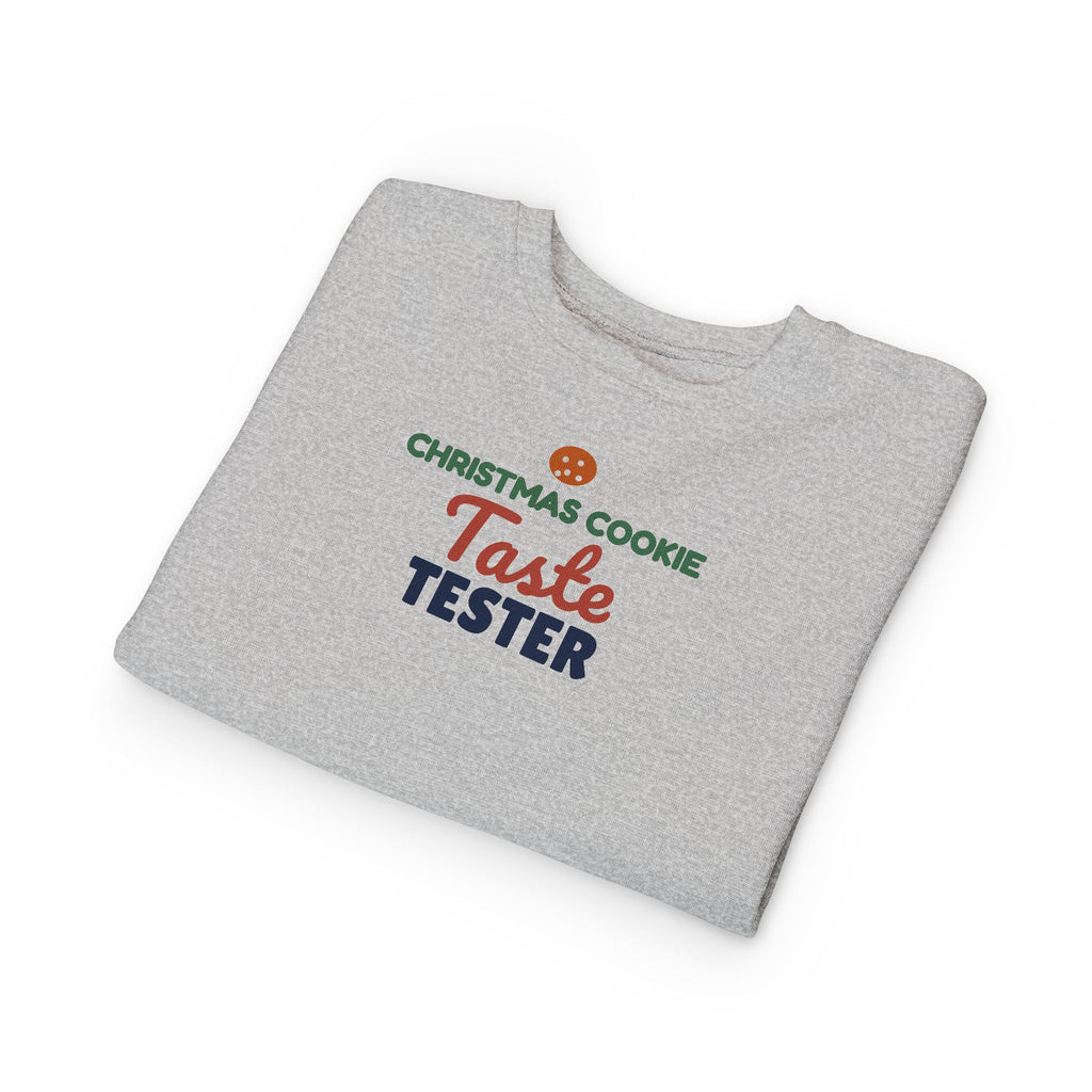 Christmas Cookie Taste Tester Toddler Sweatshirt, Holiday Crewneck