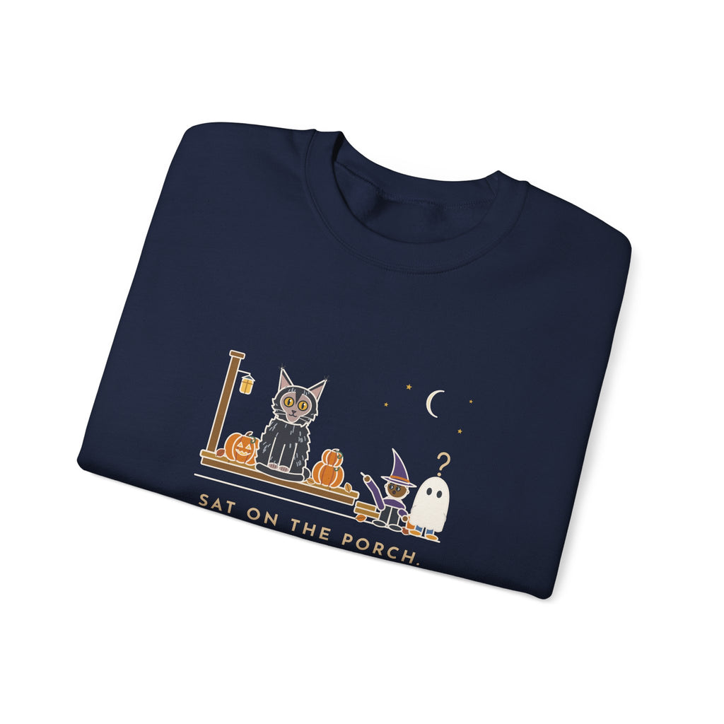 Lykoi Cat Crewneck Sweatshirt - Trick-or-Treaters Thought He Was a Decoration
