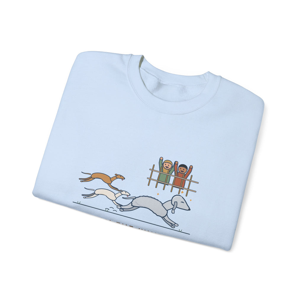 Bedlington Terrier Crewneck Sweatshirt - Outran the Whippets, Still Fluffy