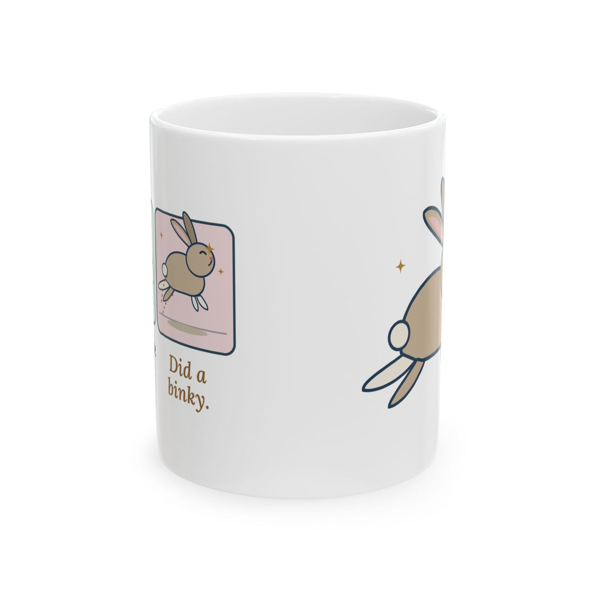 Pet Rabbits Coffee Mug - Chewed the Charger. Did a Binky. Bunny Owner Gift Mug