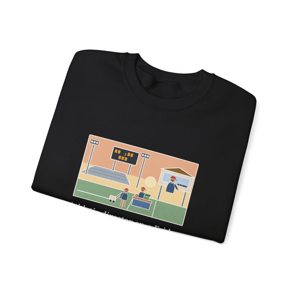 Athletic Director Sweatshirt, On a Friday, Lined the Field, Sold the Tickets, Then Ran the Clock, Funny Game Night Crewneck