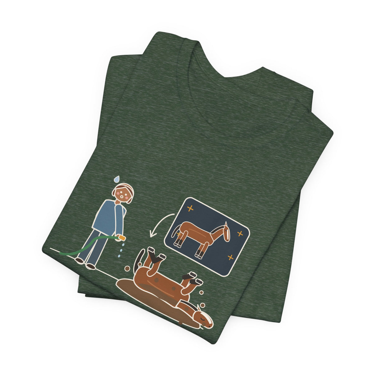 Horse Owner T-Shirt - Every Bath Ends in a Mud Roll Funny Horse Lover Tee