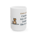 Catches Every Toy I Throw and Winks Like It Was Easy 15oz Mug, Large Funny One-Eyed Cat Coffee Mug