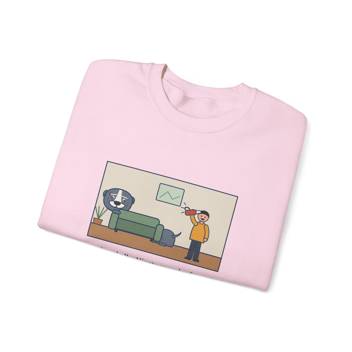 American Bully Sweatshirt, Ninety Pounds of Muscle, Runs from the Handheld Vacuum, Funny Couch Hideout Crewneck