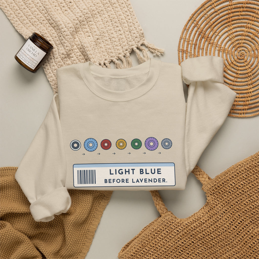 Phlebotomist Crewneck Sweatshirt - Light Blue Before Lavender Lab Gift