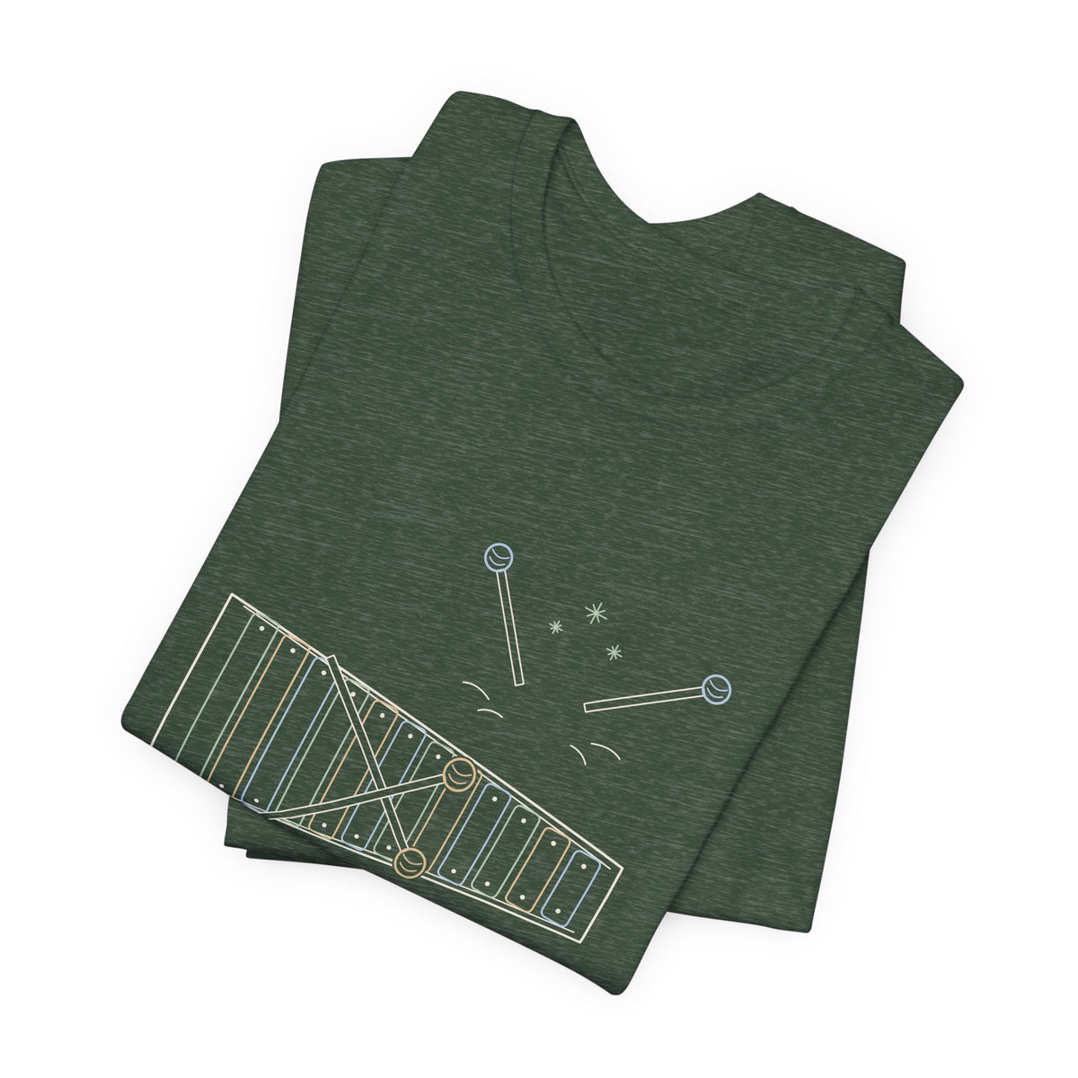 Elementary Music Teacher T-Shirt - Mallets Down, Eyes Up. Xylophone Classroom Tee