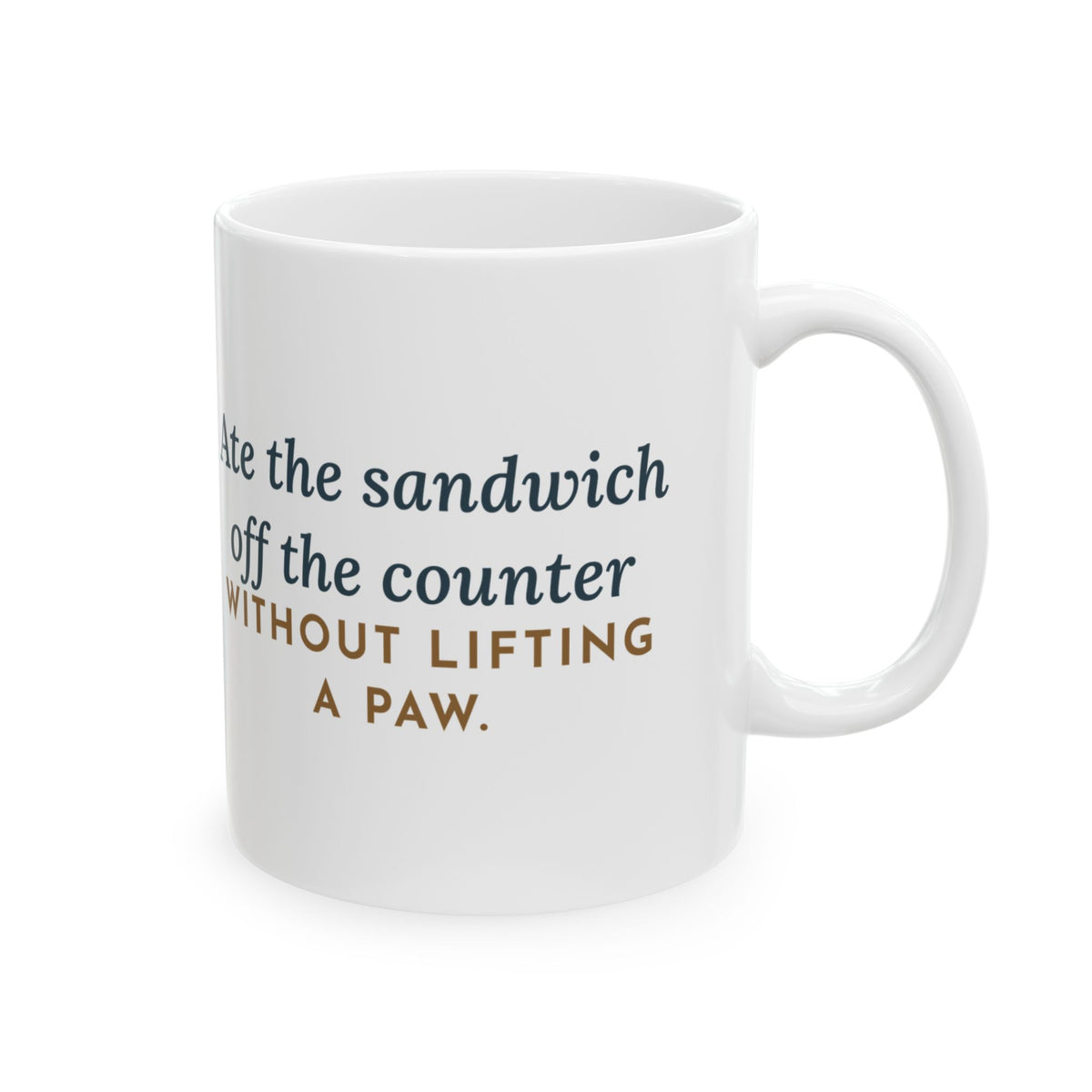 Irish Wolfhound Coffee Mug - Ate the Sandwich Off the Counter Without Lifting a Paw