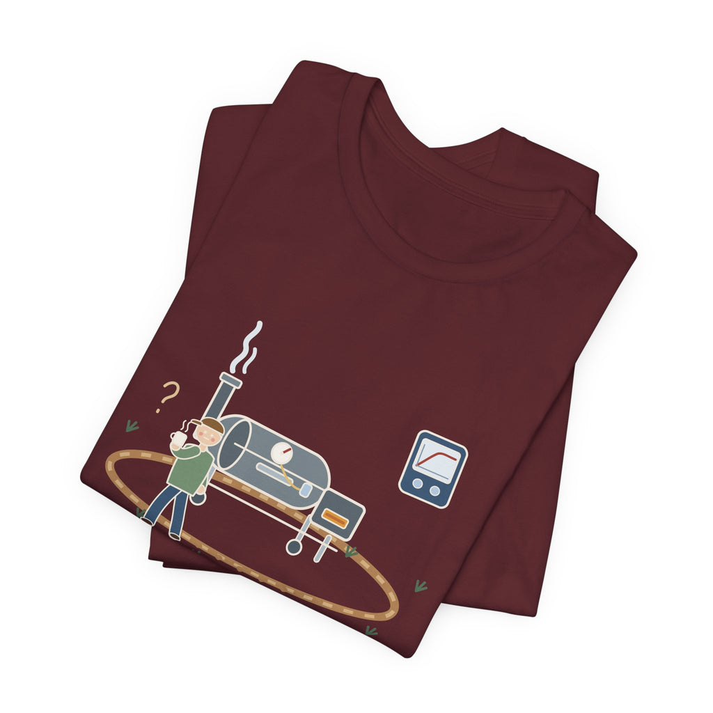 BBQ Smoker T-Shirt - Brisket Stall. Pacing the Yard. Funny Pitmaster Dad Tee